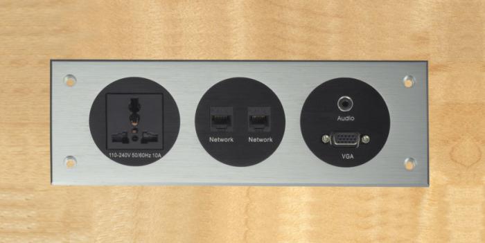 Aluminum alloy panel socket outlet-HS702
