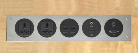 Aluminum alloy panel socket outlet-HS704