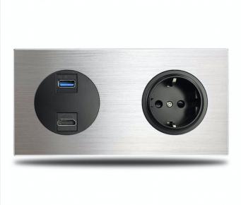 Aluminum panel power+USB+HDMI