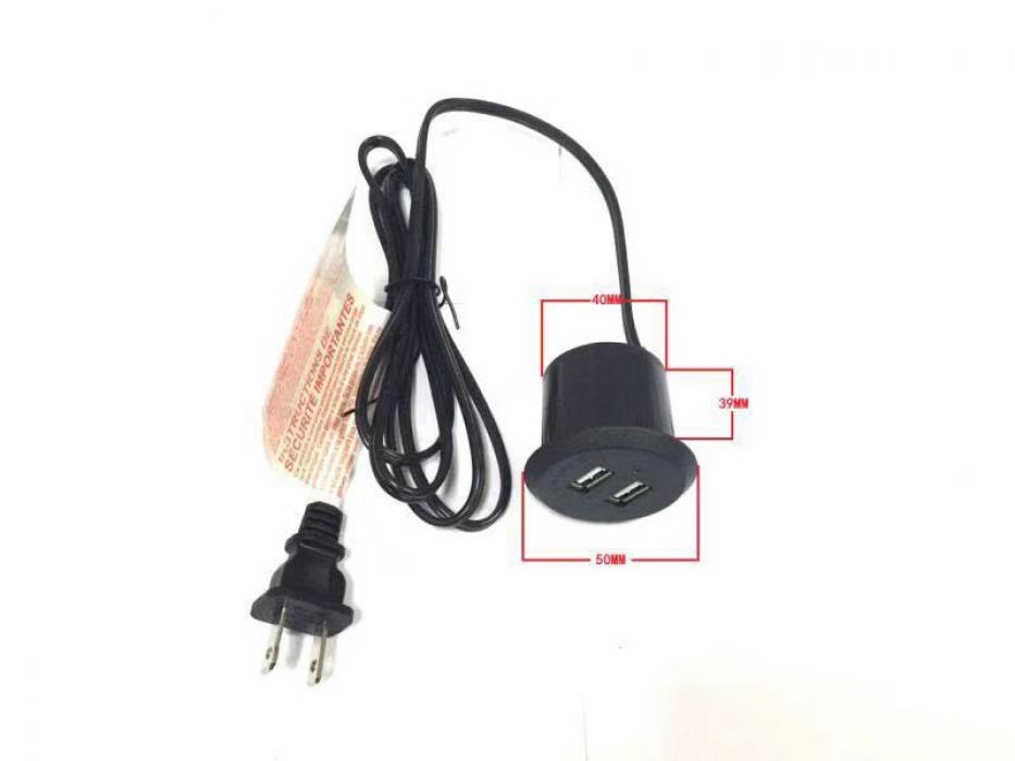 2 USB charger,ABS